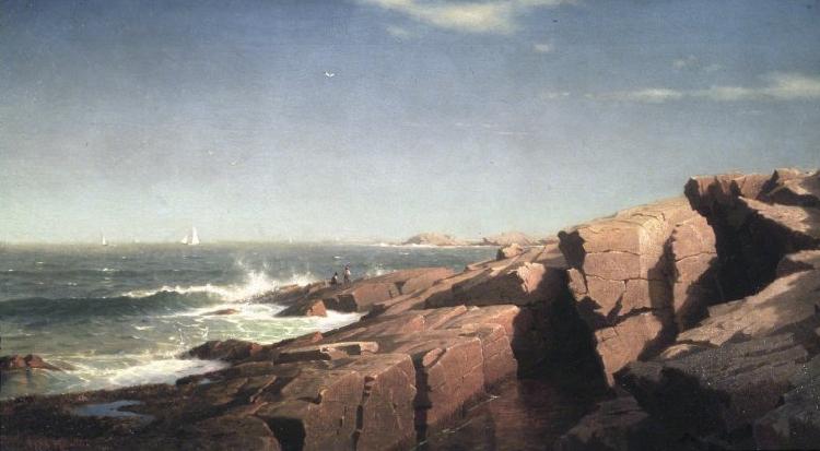 William Stanley Haseltine Rocks at Nahant Sweden oil painting art